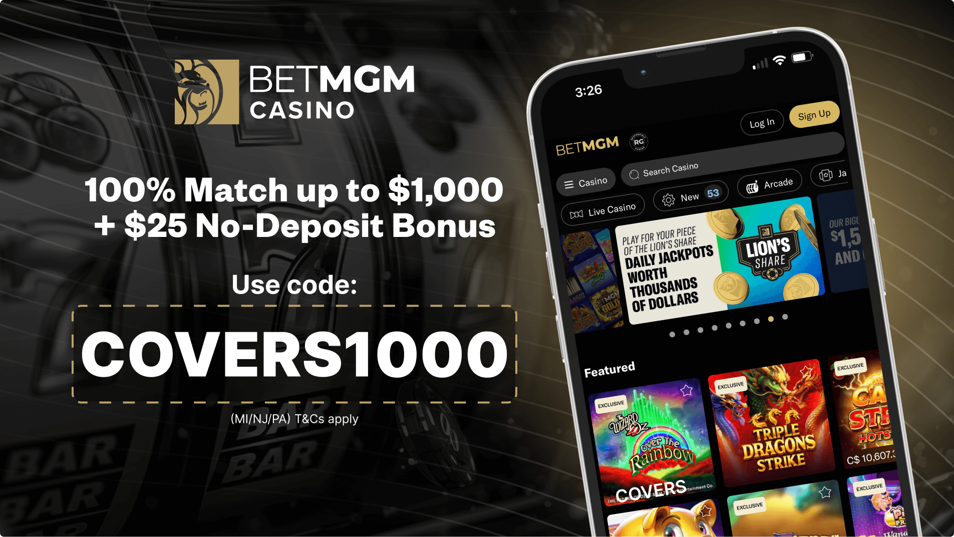BetMGM Casino welcome bonus